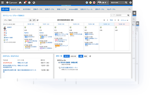 ポータルギャラリー Garoon ガルーン 10名から数万名まで使えるサイボウズのグループウェア